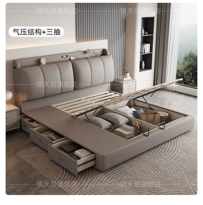 Bedroom Storage Bed Modern Corium Wedding Luxury Bed Corium Double Recamaras Matrimoniales Completas Muebles Home Furniture Taj Home Store
