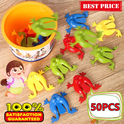 50-5PCS Jumping Frog Toys Parent-child Bounce Frogs Anxiety Toy Kids Assorted Stress Relief Toys Children Birthday Party Gifts Taj Home Store