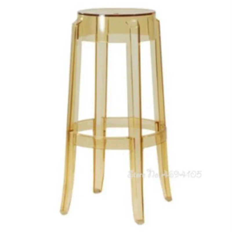 Chic Transparent Acrylic Bar Stool Modern Fashion High Seat Simple Plastic Bar Stool Design Taj Home Store