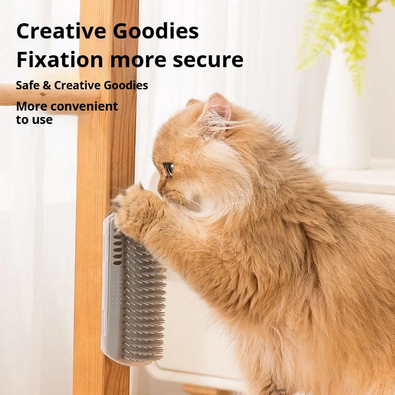 Cat Corner Self Groomer Massage Brush Pet Hair Removal Comb Cat Scratcher Grooming Cleaning Tool For Cats Taj Home Store