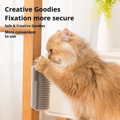 Cat Corner Self Groomer Massage Brush Pet Hair Removal Comb Cat Scratcher Grooming Cleaning Tool For Cats Taj Home Store