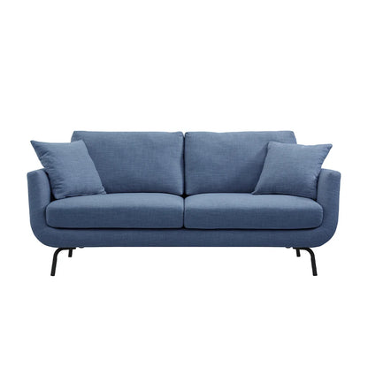 Furniture White Living Room 2 Seater Modern Nordic Scandinavian Upholstery Small Comfy High Quality Taj Home Store