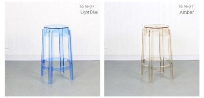Chic Transparent Acrylic Bar Stool Modern Fashion High Seat Simple Plastic Bar Stool Design Taj Home Store
