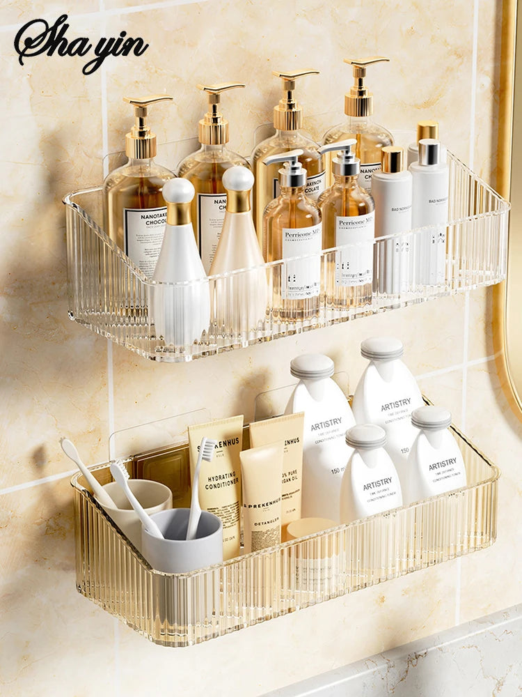 Bathroom Storage Rack Wall Mounted Toilet Washroom Washroom Washbasin Wall Organizing Storage Basket Taj Home Store