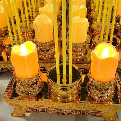 LED Candle Lights, Prayer Candles For Temples And Halls, Smokeless Swinging Wick Simulation Candles Taj Home Store