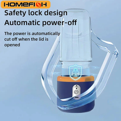 Portable Blender Bottle Electric 6 Blades Multifunction Juice Blender Fresh Juice Smoothie Blender Ice CrushCup Food Processor Taj Home Store