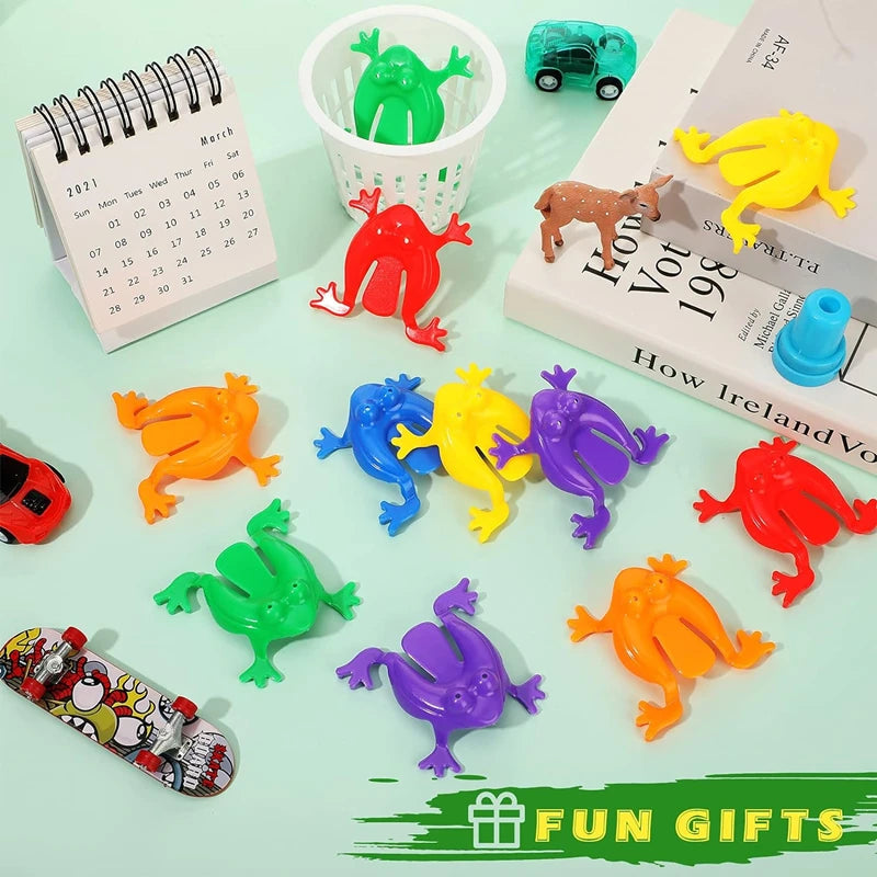 50-5PCS Jumping Frog Toys Parent-child Bounce Frogs Anxiety Toy Kids Assorted Stress Relief Toys Children Birthday Party Gifts Taj Home Store