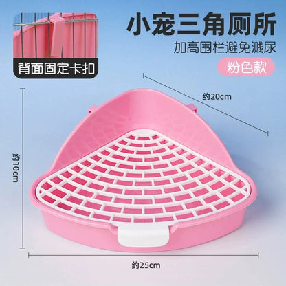 Small Pet Toilet Small Animal Litter Tray Corner for Hamster Guinea Pig Ferret Gerbil Chinchilla Pet Small Rat Toilet Taj Home Store