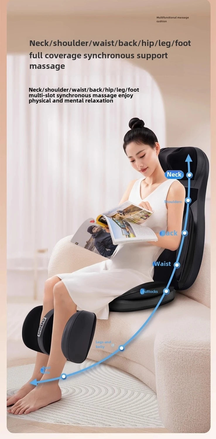 Shiatsu Neck Back Massager with Heat, 2D ro 3D Kneading Massage Chair Pad, Adjustable Compression Seat Massager for Full Body Taj Home Store