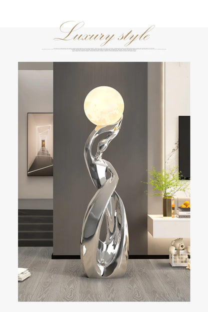 Home Decor Statue Abstract Art Ornaments Nordic Living Room Large Floor Luminous Sculpture Housewarming Gift Interior Figurines Taj Home Store