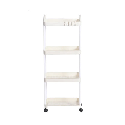 Household Multi-layer Small Cart Storage Rack Floor To Floor Kitchen Bedroom Bathroom Storage Rack Storage Rack With Wheels Taj Home Store