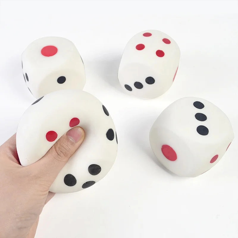 2.56" Squishies Dice Kawaii Soft Slow Rising Large 6-Sided Dice with Dots Stress Relief Kids Toys Collection Decorative Props Taj Home Store