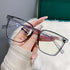 Myopia Glasses, Stylish Retro Square Style For Both Men And Women, Trendy For Students, Plain Face Makeup Style.15951 Taj Home Store