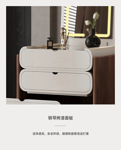 Dressing Table Bedroom Minimalist Design New Mini Bedside Table Storage Elegant Stylish Coiffeuse Maquillage Meuble Furniture Taj Home Store