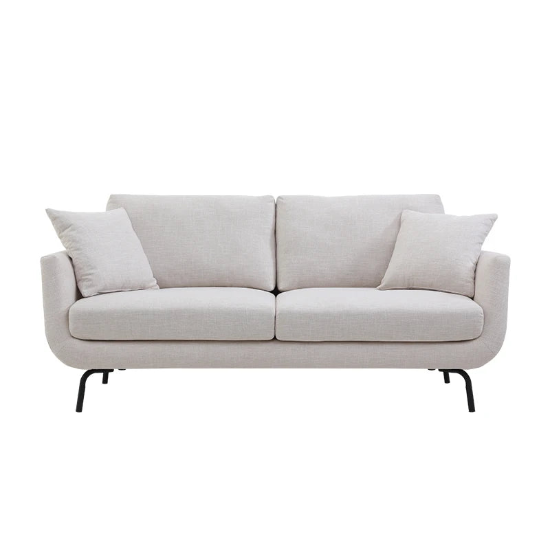Furniture White Living Room 2 Seater Modern Nordic Scandinavian Upholstery Small Comfy High Quality Taj Home Store