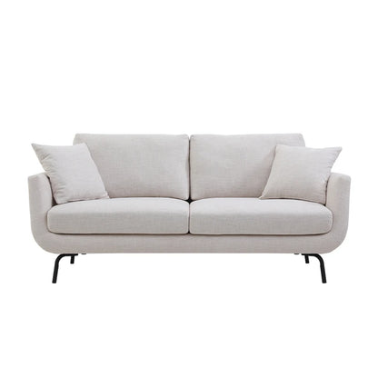 Furniture White Living Room 2 Seater Modern Nordic Scandinavian Upholstery Small Comfy High Quality Taj Home Store