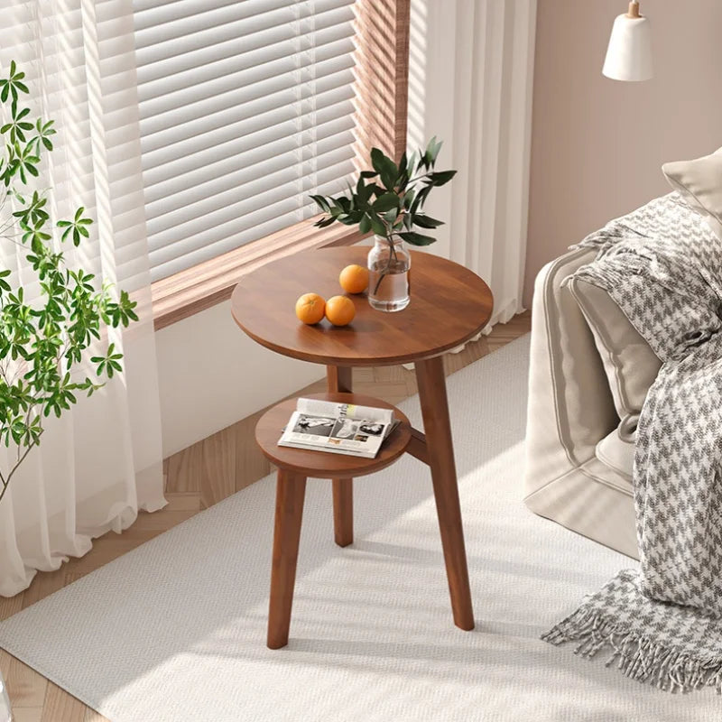 Modern Bedside Cabinets Coffee Table   Solid Wood Side Table Movable Living Room Small Coffee Table Home Furniture New Taj Home Store