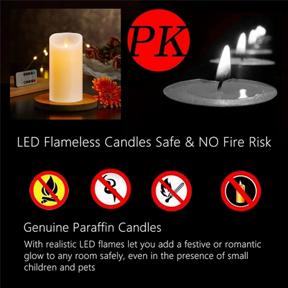 LED Candles, Flickering Flameless Candles, Rechargeable Candle, Real Wax Candles with Remote Control,10cm A Taj Home Store