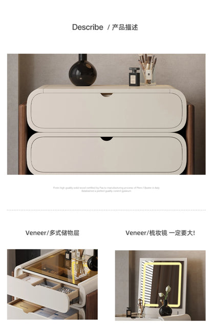 Dressing Table Bedroom Minimalist Design New Mini Bedside Table Storage Elegant Stylish Coiffeuse Maquillage Meuble Furniture Taj Home Store