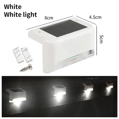 LED Solar Deck Lights Outdoor Solar Light Waterproof Solar Stairs Light Garden Decoration Patio Fence Step Yard Outside Lighting