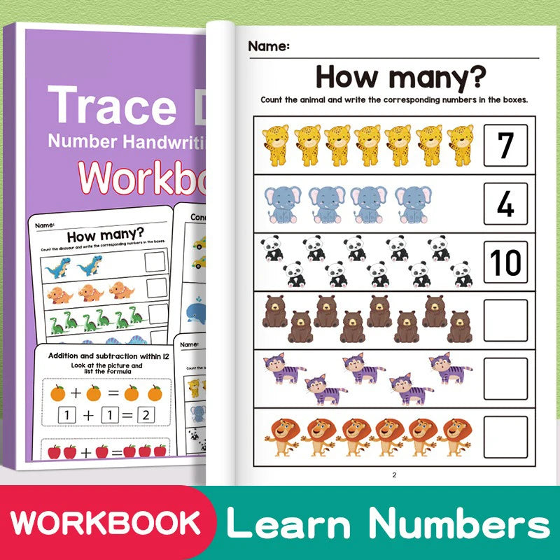 Math Fill-In-The-Blank Workbook for Toddlers, Early Education Logic Thinking Training, Fun Math Pattern Recognition Practice Boo Taj Home Store