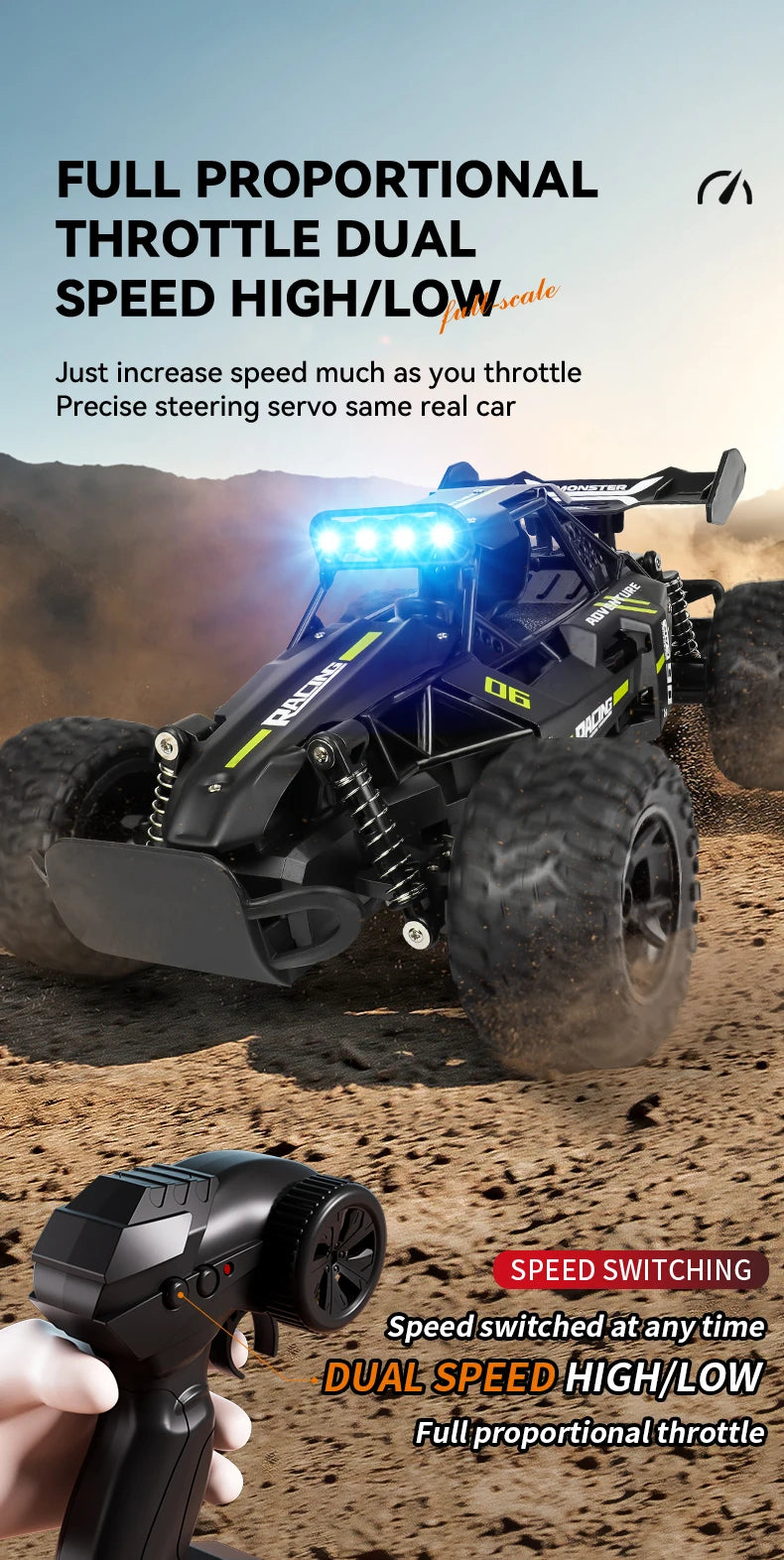 ZWN 1:12 1:16 20KM/H RC Car With LED Lights 2.4G Alloy Off-Road High Speed Vehicle Remote Control Cars Toys for Children Gifts Taj Home Store