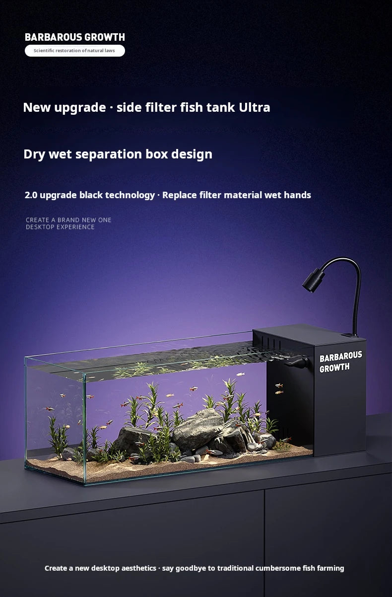 Rectangular 220V aquarium made of eco-friendly acrylic and glass, suitable for aquatic use Taj Home Store