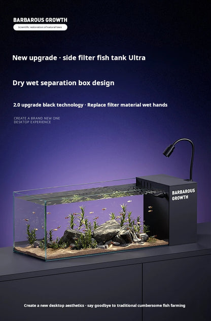 Rectangular 220V aquarium made of eco-friendly acrylic and glass, suitable for aquatic use Taj Home Store