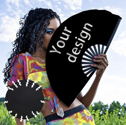 custom Large Portable Folding Clacking Fans For Line Dancing - Boots On The Ground Hand Fan For Raves &amp; Decorations Taj Home Store