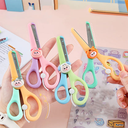 Cute style round-tip safety scissors for DIY arts and crafts, office &amp; school. Taj Home Store