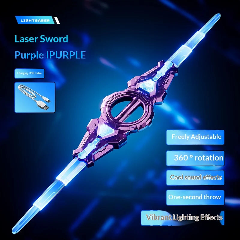 Fire spinning sword, double-edged light sword, children&