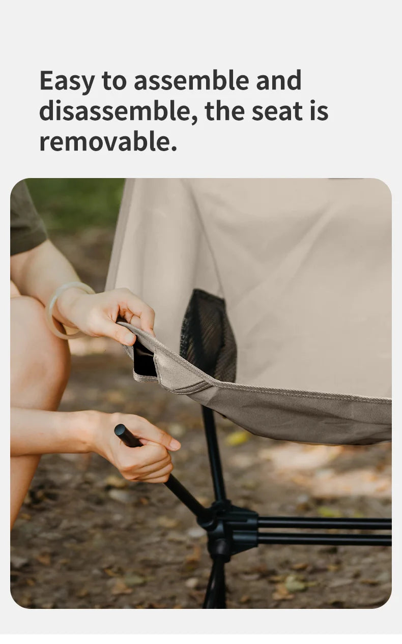 Naturehike Chair Foldable Chair Camping Lightweight Khaki Picnic BBQ Fishing Widen Chairs Outdoor Equipment Portable Taj Home Store