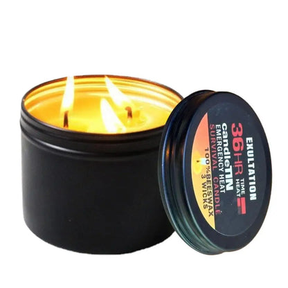 Power Outage Candles Unscented Candles with Jar 36 Hours Long Burning 3-Wick Lamp for Home Outdoor Activities Survival Fishing Taj Home Store