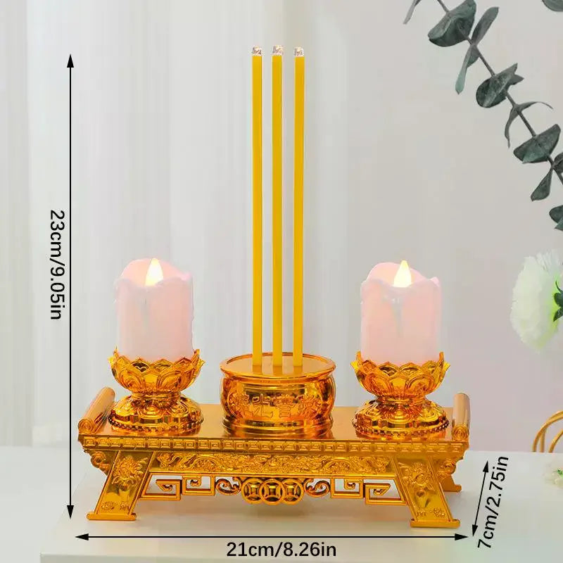 LED Candle Lights, Prayer Candles For Temples And Halls, Smokeless Swinging Wick Simulation Candles Taj Home Store