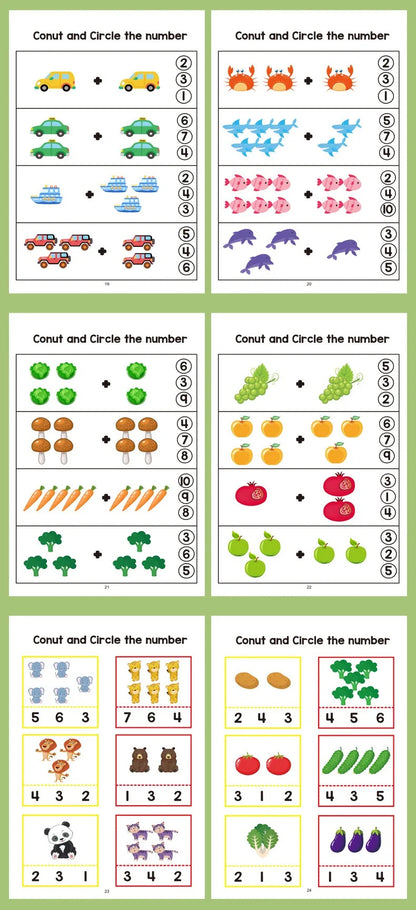 Math Fill-In-The-Blank Workbook for Toddlers, Early Education Logic Thinking Training, Fun Math Pattern Recognition Practice Boo Taj Home Store