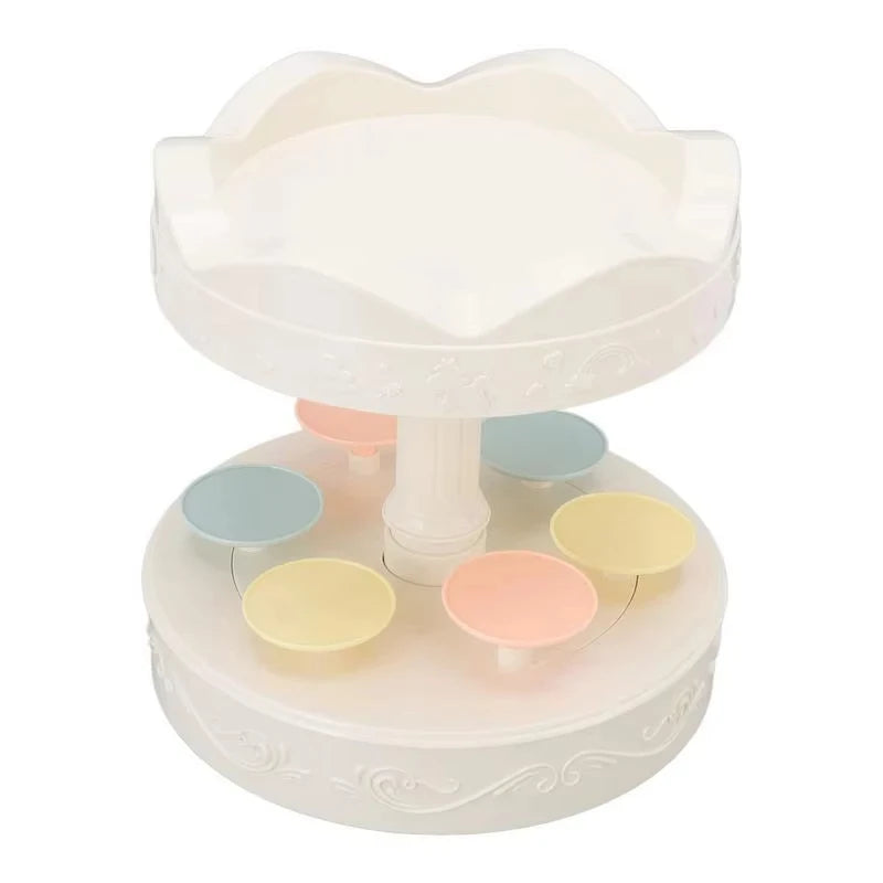 2-tier Automatic Rotating Cake Stand Sushi Dessert Cupcake Macaron Display Tray Wedding Birthday Party Supplies Cakes Turnables Taj Home Store