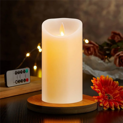 LED Candles, Flickering Flameless Candles, Rechargeable Candle, Real Wax Candles with Remote Control,10cm A Taj Home Store