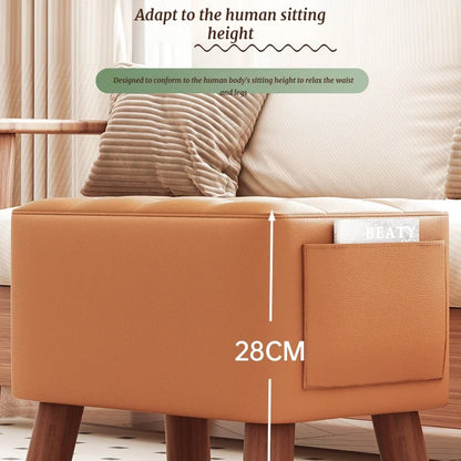 Home-use Small Stool, Living Room Minimalist Sofa Stool, Coffee Table Stool, Creative Leather Footstool, Square Stool, Small Taj Home Store