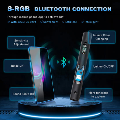 TXQSABER Heavy Dueling Lightsaber SNV4 Neo Pixel Bluetooth App Control Smooth Swing Metal Hilt Blaster Sword Kids Toys Taj Home Store