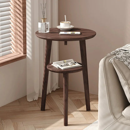 Modern Bedside Cabinets Coffee Table   Solid Wood Side Table Movable Living Room Small Coffee Table Home Furniture New Taj Home Store