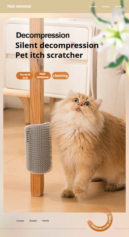 Cat Corner Self Groomer Massage Brush Pet Hair Removal Comb Cat Scratcher Grooming Cleaning Tool For Cats Taj Home Store