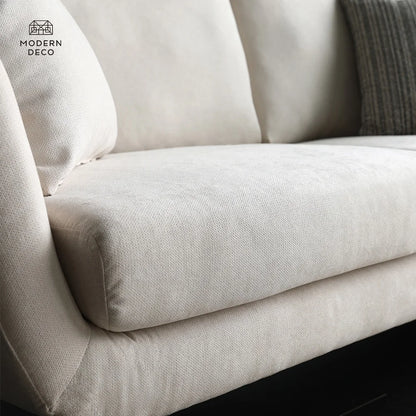 Furniture White Living Room 2 Seater Modern Nordic Scandinavian Upholstery Small Comfy High Quality Taj Home Store