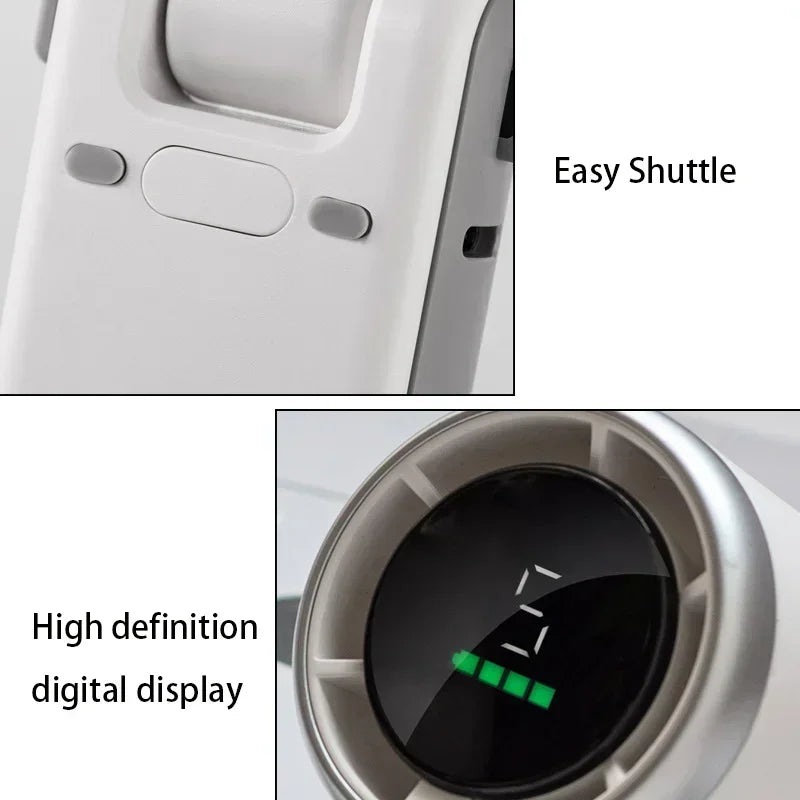 Handheld Fan Mini High-speed Digital Display Portable Desktop Usb Charging Hanging Camping Violent Turbo Fan Taj Home Store
