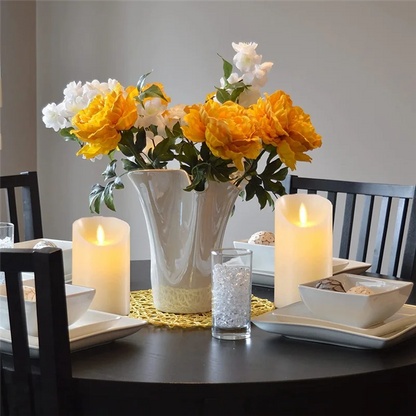 LED Candles, Flickering Flameless Candles, Rechargeable Candle, Real Wax Candles with Remote Control,10cm A Taj Home Store