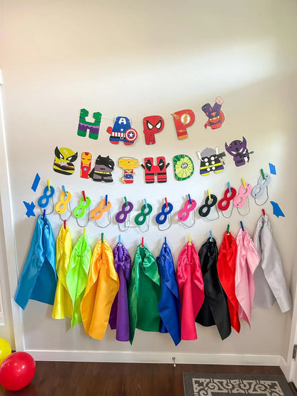 12/24 Sets Superhero Capes and Masks Bulk for Boys Girls Super Hero Themed Party Favor Costume Birthday Gifts Cosplay Costume Taj Home Store