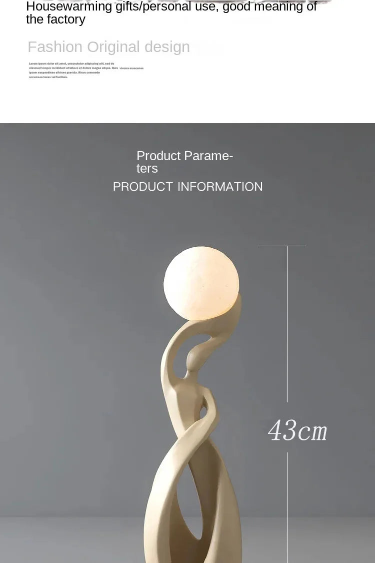 Home Decor Statue Abstract Art Ornaments Nordic Living Room Large Floor Luminous Sculpture Housewarming Gift Interior Figurines Taj Home Store