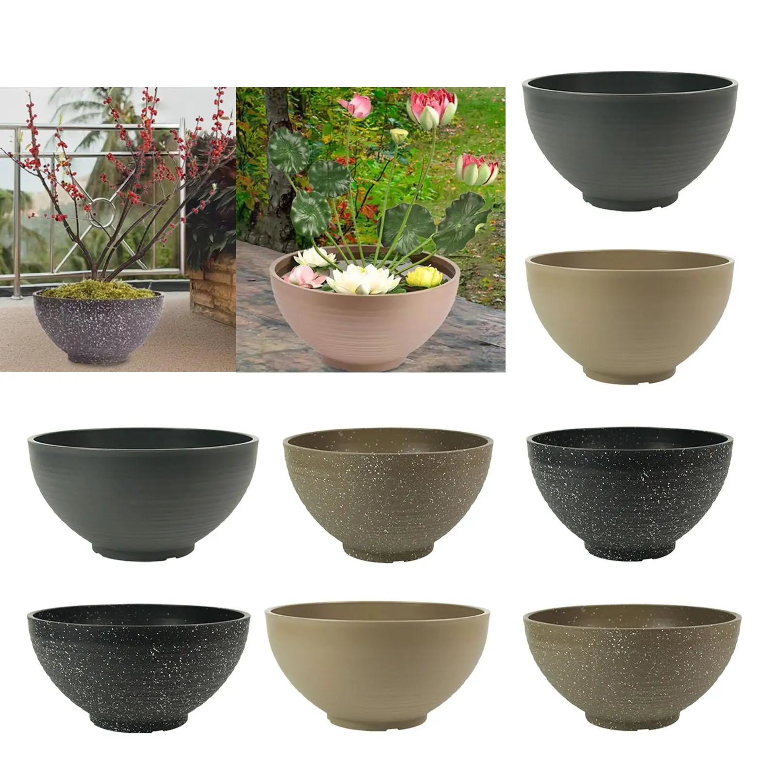 Garden Bowl Planter Water Plant Pot Multipurpose Practical Gift Ornament Taj Home Store