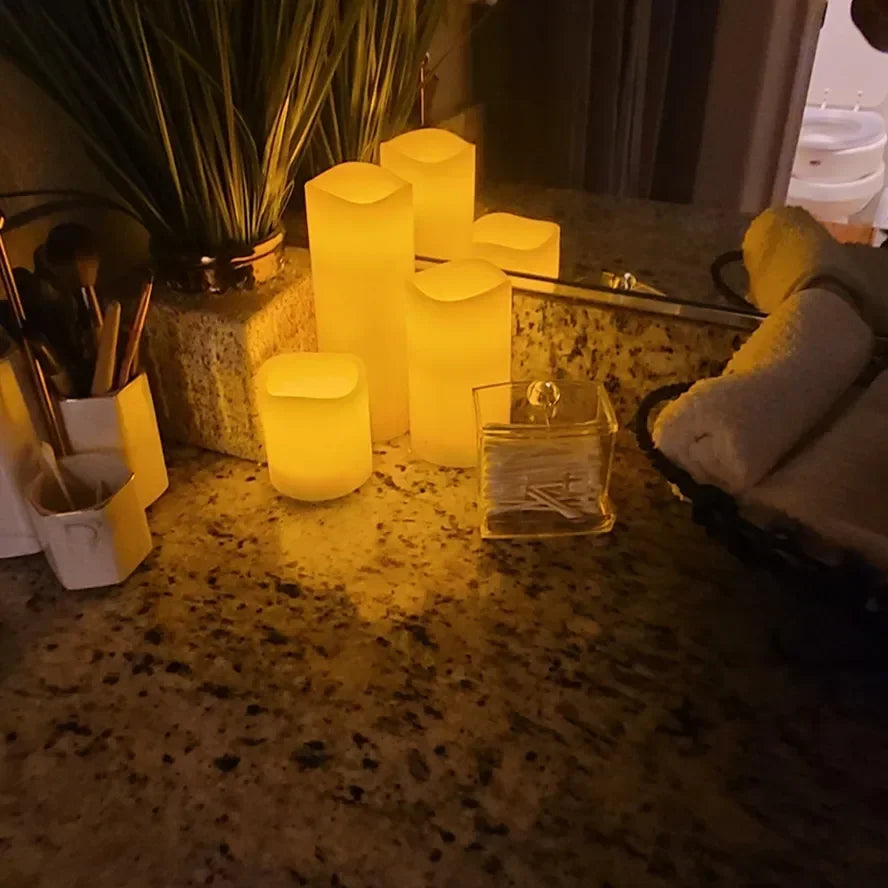 LED Flameless Flickering Candles Lamp Home Decoration Battery Powered Candles for Wedding Decor Birthday Party Supplies Warm Taj Home Store