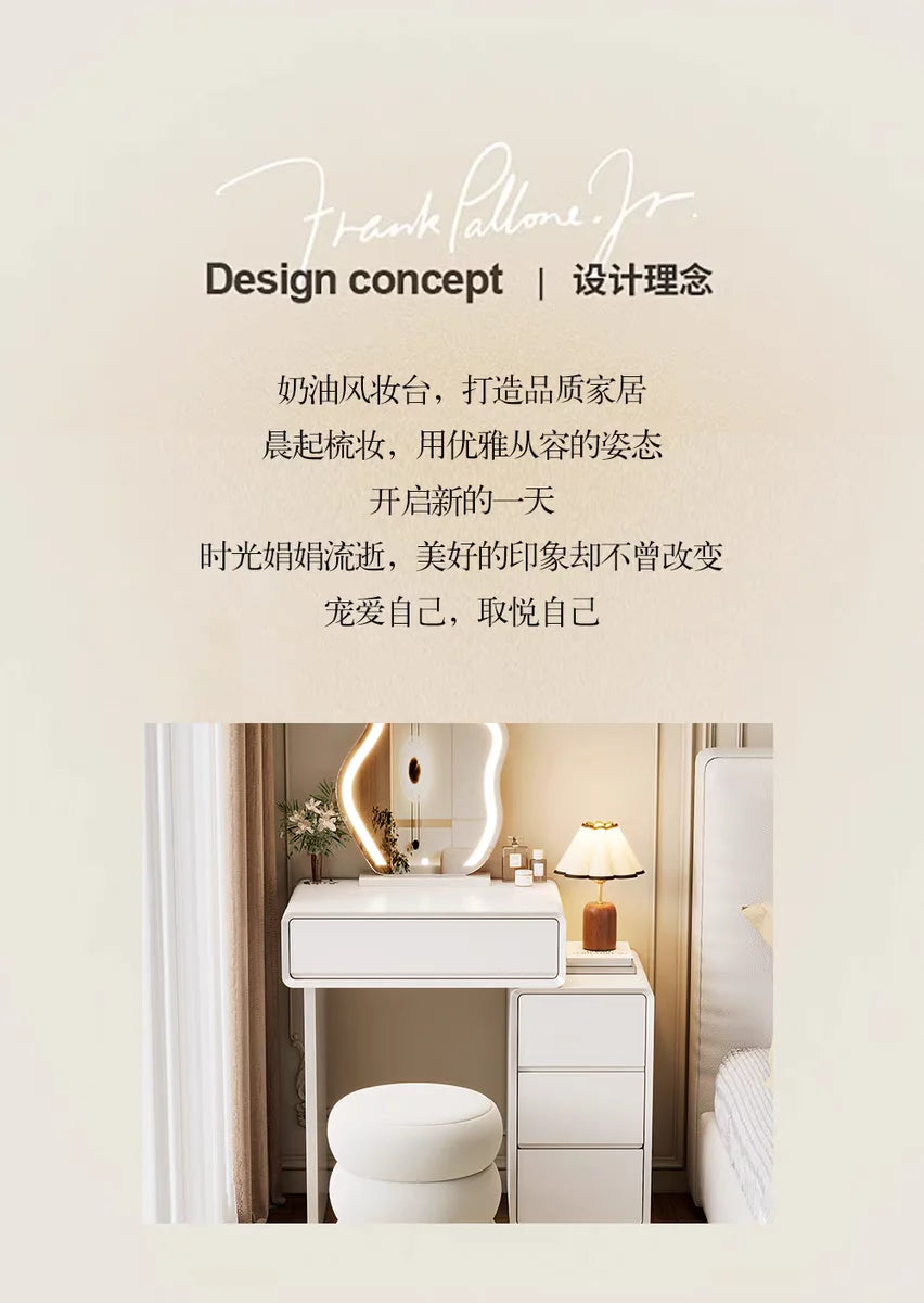 Bedroom Women Dressing Table Luxury Wood Storage Mirror Hairstyle Dressing Table Home White Muebles De Dormitorio Furniture Taj Home Store
