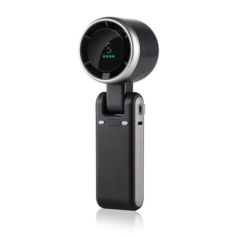 Handheld Fan Mini High-speed Digital Display Portable Desktop Usb Charging Hanging Camping Violent Turbo Fan Taj Home Store